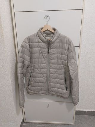 Chaqueta bomber color marfil hombre