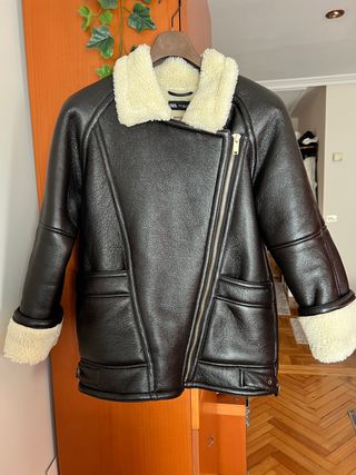 Cazadora doble faz oversize - Zara -Talla S