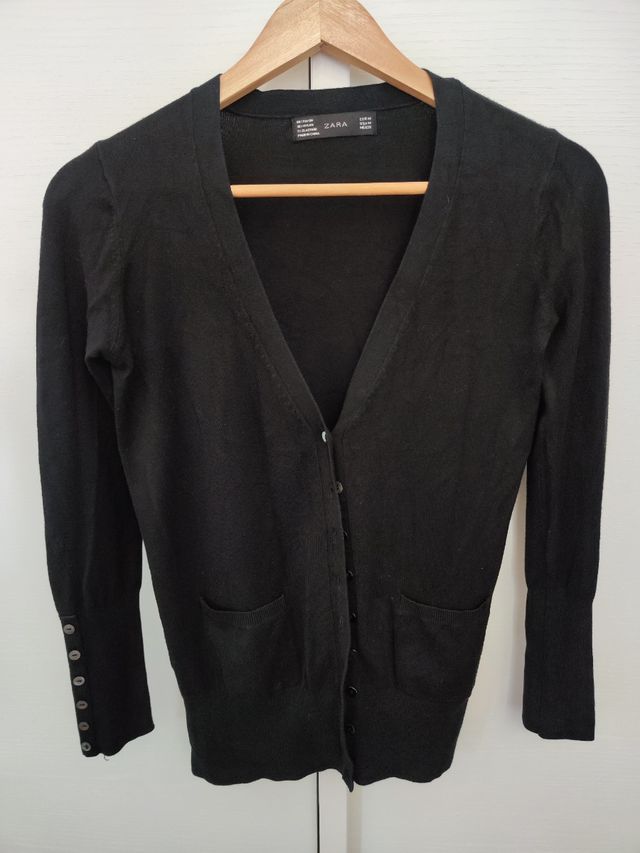 Maglia con bottoni nera Zara tg M
