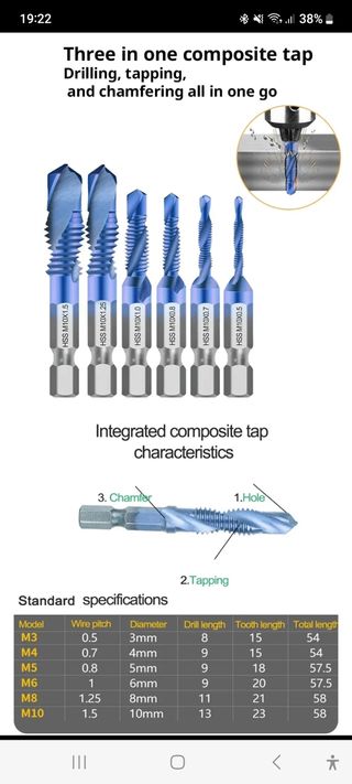 Brocas de roscado metal