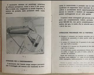 Libretto istruzioni d'uso Mosquito Garelli 1952
