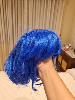 Peluca Azul cin flequillo