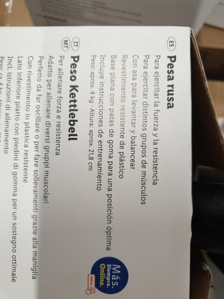 Pesa Rusa de plástico 4kg