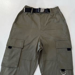 Jogger Nuevo Bershka, Pantalón Cargo verde mili