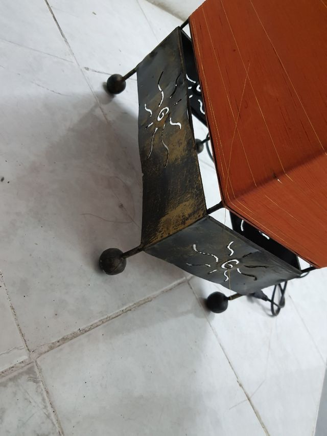 Lampara pie ambiente zen calido