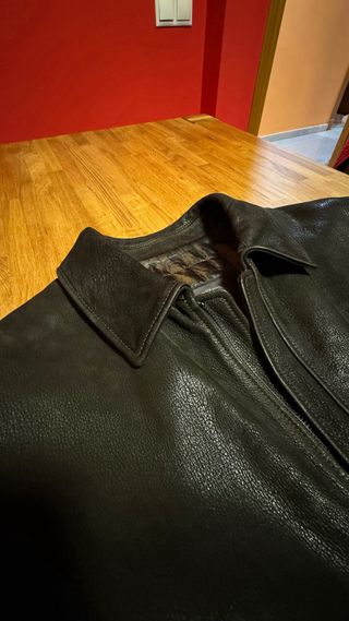 Chaqueta de piel auténtica de Caramelo Talla 50