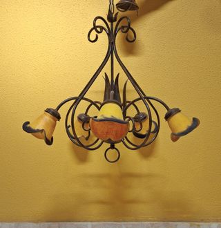 Lampara techo forja