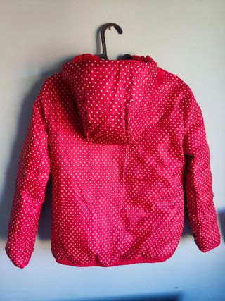 Plumífero Pepe Jeans reversible rojo y motas