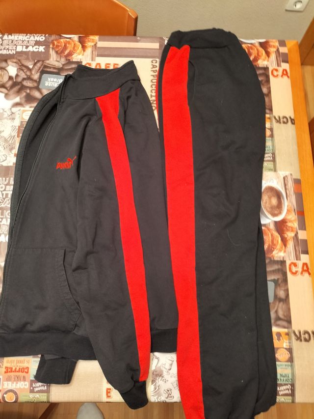 Conjunto puma rojo y negro