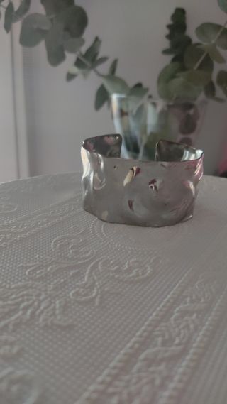 Pulsera brazalete mujer de acero