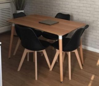 Silla madera diseño banqueta acolchada