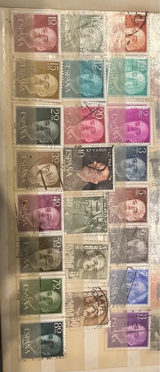 coleccion completa de sellos de franco años 1955