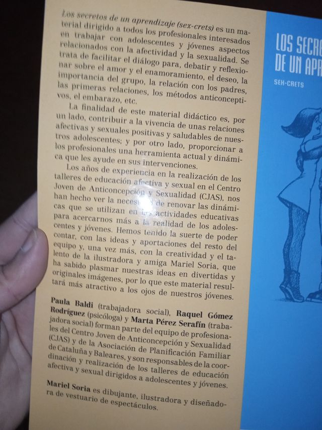 Libro "Los secretos de un aprendizaje, sex-crets".
