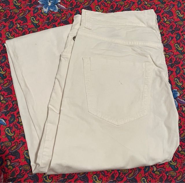 Pantaloni bianchi Pit Stop come nuovi uomo-ragazzo