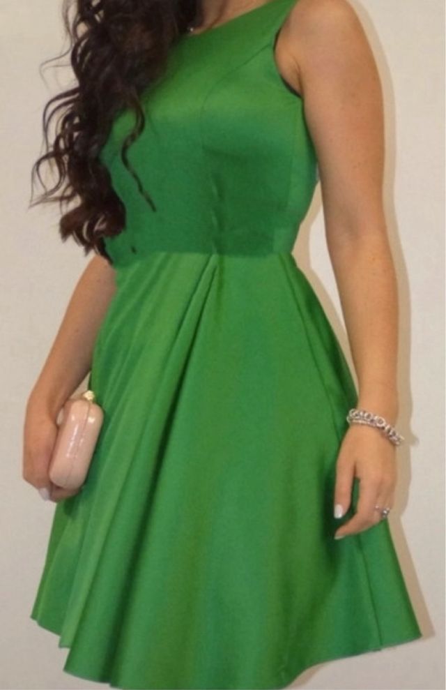 vestido verde elegante
