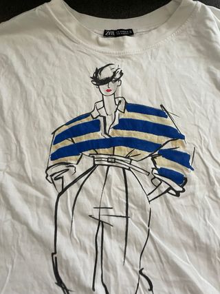 Blusa blanca zara talla xl(nose planchar)