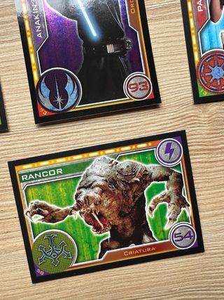 9 Cartas / Estampitas + Pegatinas varias Star Wars