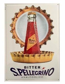 S.ÈLLEGRINO CARTEL PLACA DE CHAPA