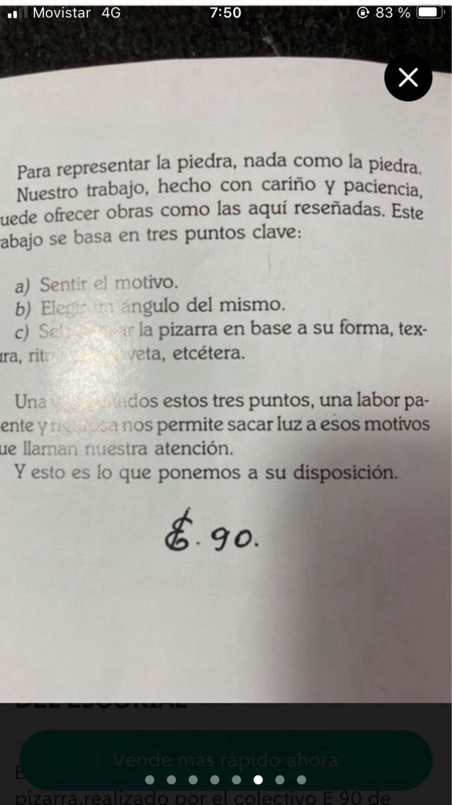 GRABADO EN PIZARRA PALACIO DEL ESCORIAL