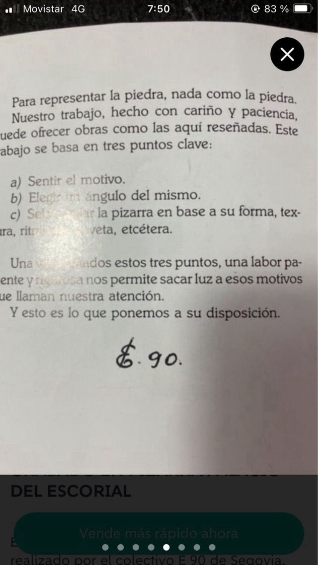 GRABADO EN PIZARRA PALACIO DEL ESCORIAL