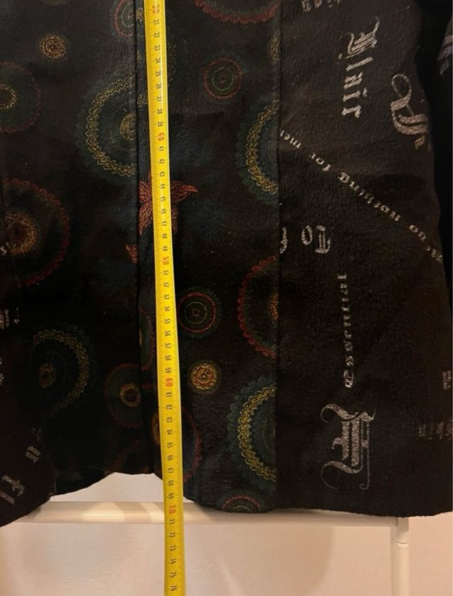 Giacca Blazer Cappotto Vintage Vera Lana Ricamata