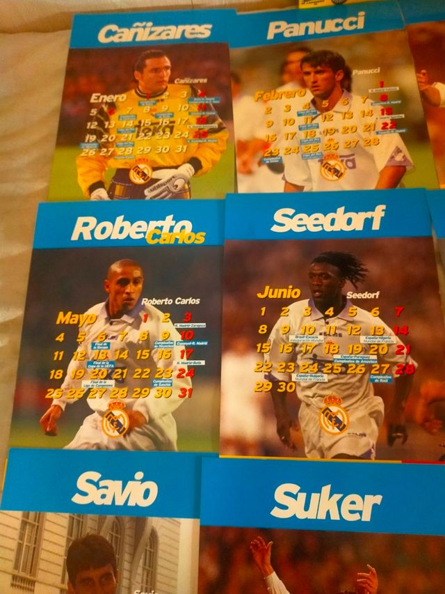 Calendario Real Madrid 1998