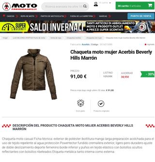 CHAQUETA MOTO BEVERLY HILL LADY JACKET M
