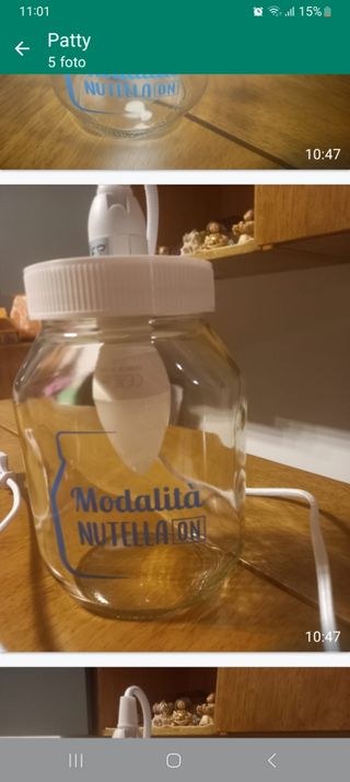 Lampada barattolo Nutella