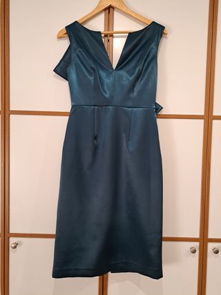 Vestido Raso Azul Precioso!!!