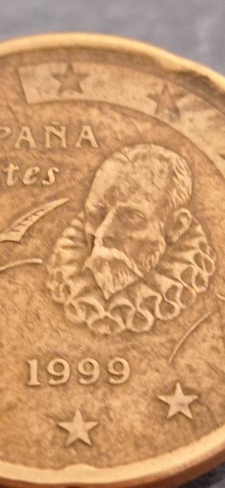 A115 - Error , 20 Céntimos España 1999 .