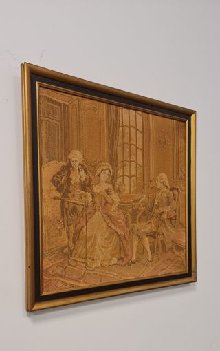 Antiguo tapiz gobelino francés