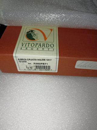 Rubrica con placca argento 925