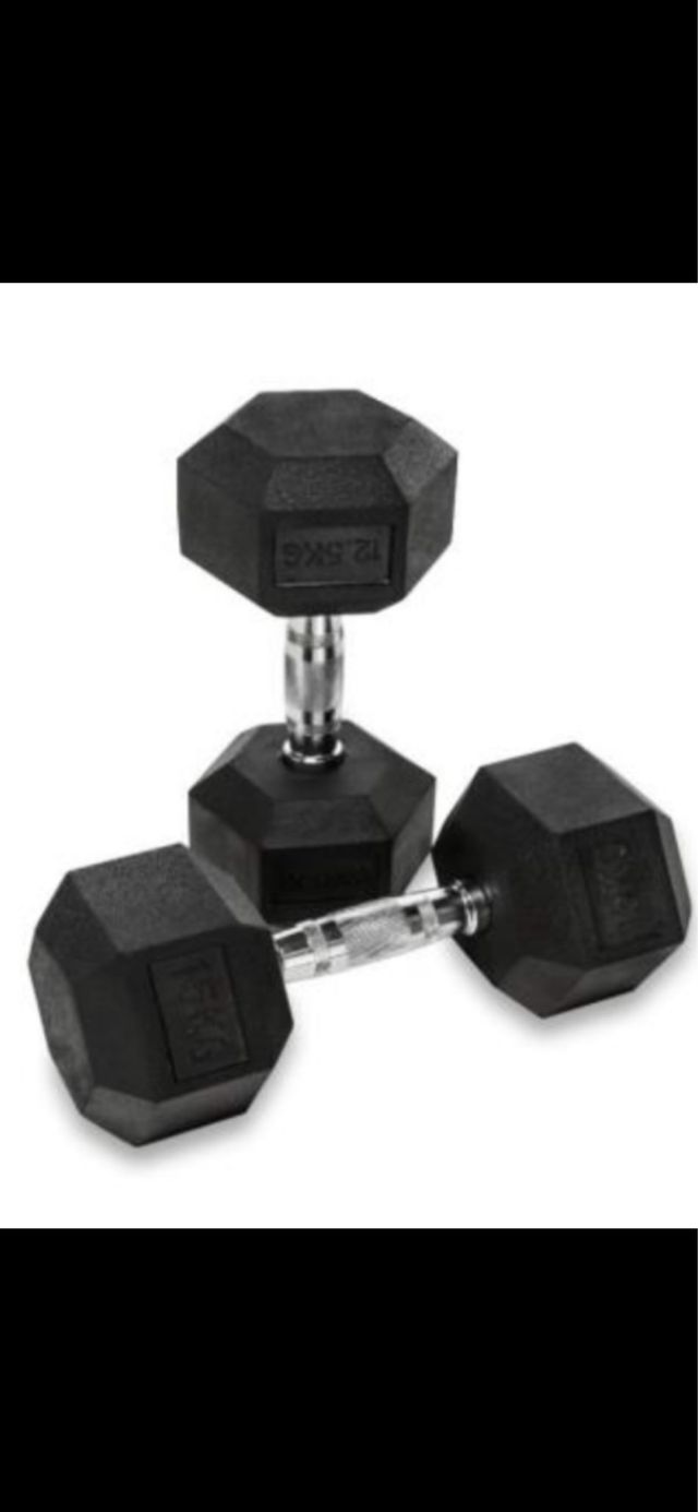 Juego mancuernas hexagonales 