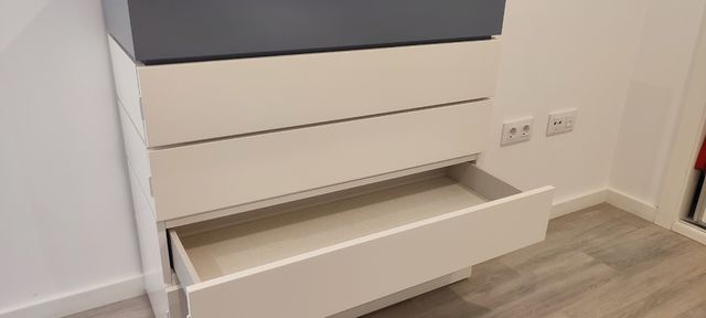 Cómoda cajones, contenedor y joyero con espejo