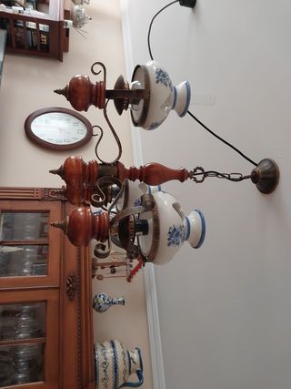 LÁMPARA RUSTICA. VINTAGE.