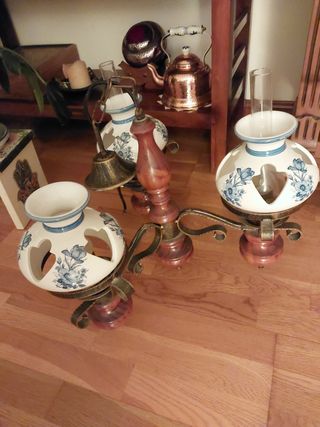 LÁMPARA RUSTICA. VINTAGE.