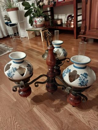 LÁMPARA RUSTICA. VINTAGE.