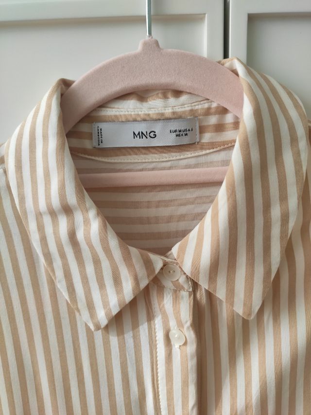 Camisa rayas Mango tejido fluido