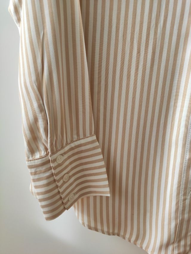 Camisa rayas Mango tejido fluido