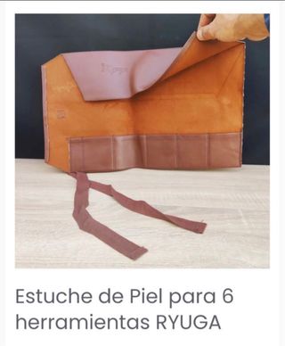 FUNDA PIEL RYUGA 6 HERRAMIENTAS BONSAI
