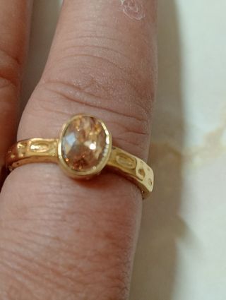 ANILLO ACERO CHAPADO ORO 14 KILATES 