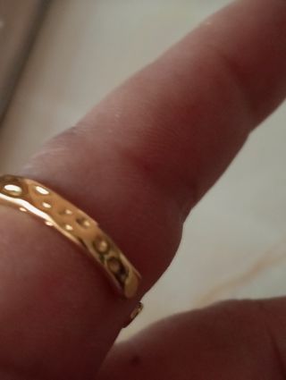 ANILLO ACERO CHAPADO ORO 14 KILATES 