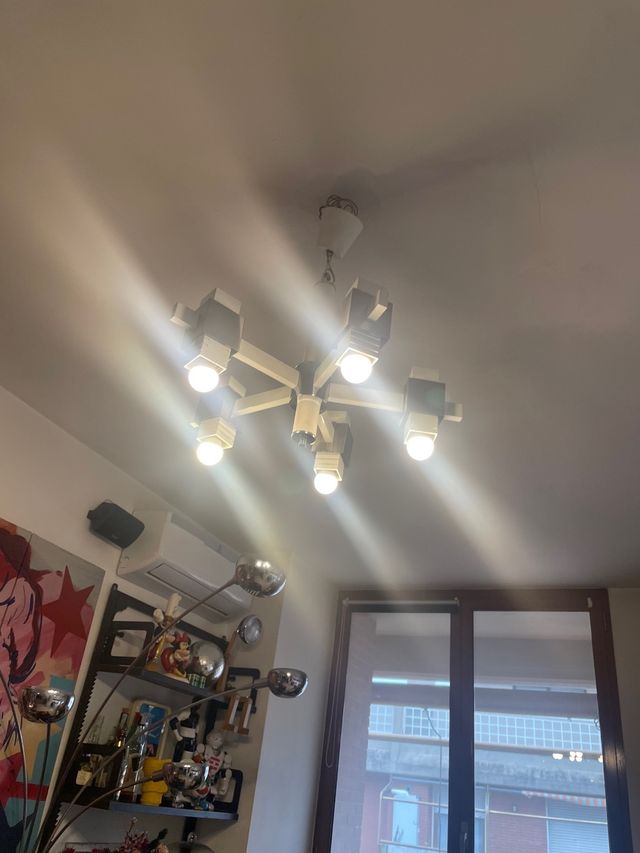 LAMPADARIO VINTAGE STILE SCIOLARI SPACE AGE DESIGN