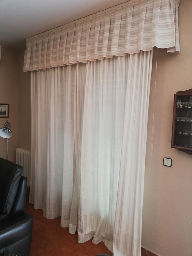 ¡OFERTA! 4 Paños de Cortinas de salón con 2 bando