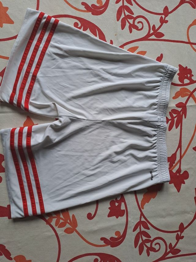 Pantaloni corti rossobianchi Adidas bambino