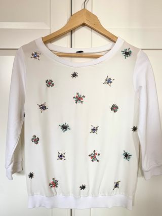 Jersey crema Pimkie piedras brillantes 2 telas