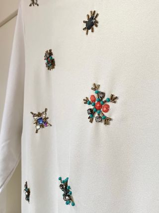 Jersey crema Pimkie piedras brillantes 2 telas