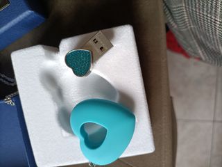 collana Swarovski cuore con usb 