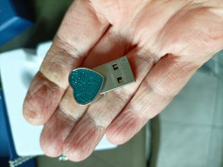 collana Swarovski cuore con usb 