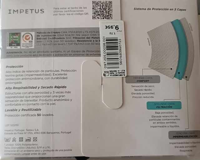 Mascarilla reutilizable Nueva